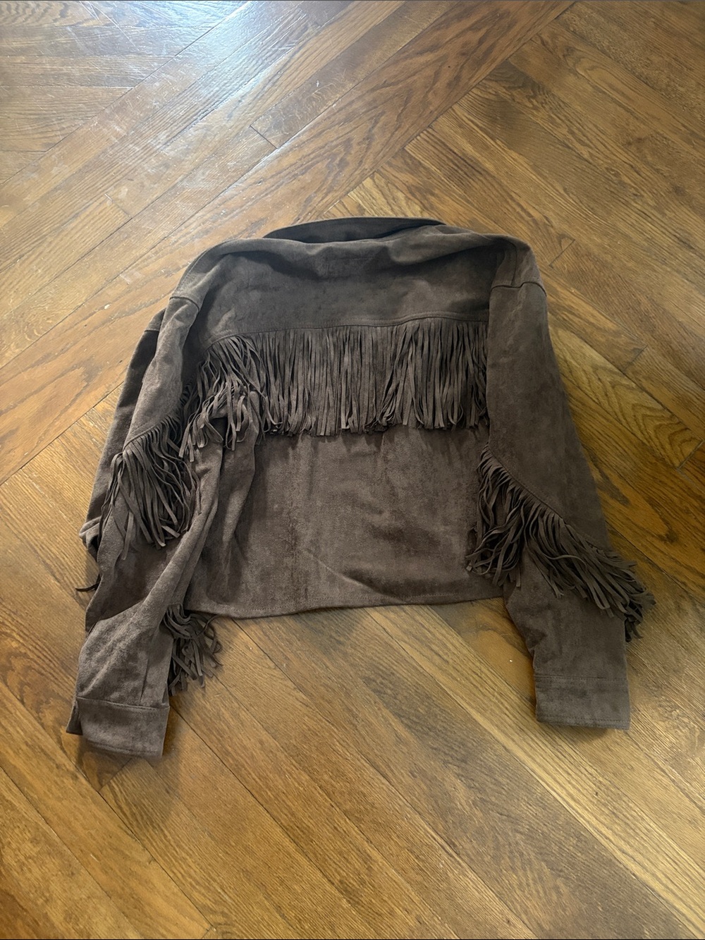 Blank NYC Brown Suede Fringe Jacket - Picture 10 of 10